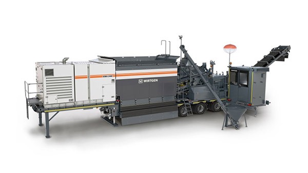 La nueva planta mezcladora de reciclaje en frío de Wirtgen proporciona reciclaje sostenible cerca del lugar de trabajo