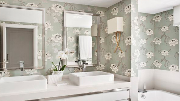 Papel pintado para el cuarto de baño