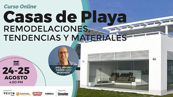 Dossier presenta curso online: “Diseño y Remodelación de Casas de Playa”