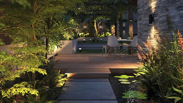 Cómo puedes utilizar la iluminación exterior para crear ambiente