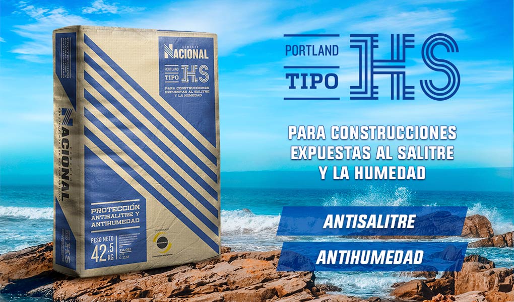 Cemento Nacional Tipo HS: Protección antisalitre y antihumedad