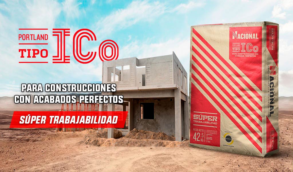 Cemento Nacional Tipo ICo: Diseñado para todo tipo de estructuras y construcciones