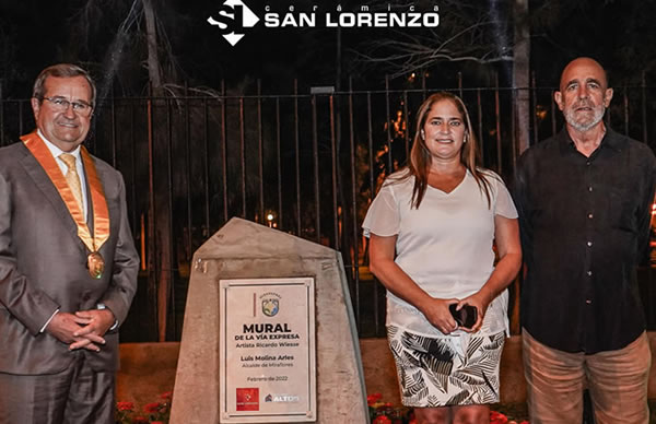 Mural Wiesse: Cerámica San Lorenzo impulsa proyectos arquitectónicos para la recuperación de espacios públicos