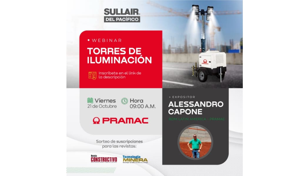 Sullair presentará un webinar sobre Torres de Iluminación