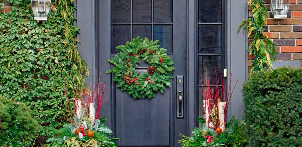 Ideas para adornar la puerta para Navidad