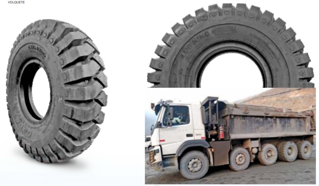 Galaxy Lug King E-4, el neumático convencional OTR de gran utilidad para volquetes mineros y de construcción