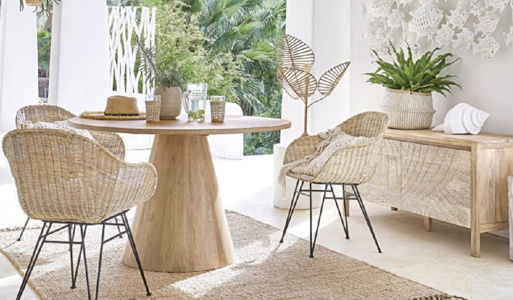 Las sillas de fibras naturales una tendencia en la decoración