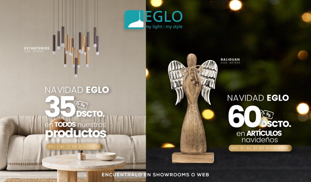 EGLO ofrece descuentos imperdibles en todos sus productos por navidad