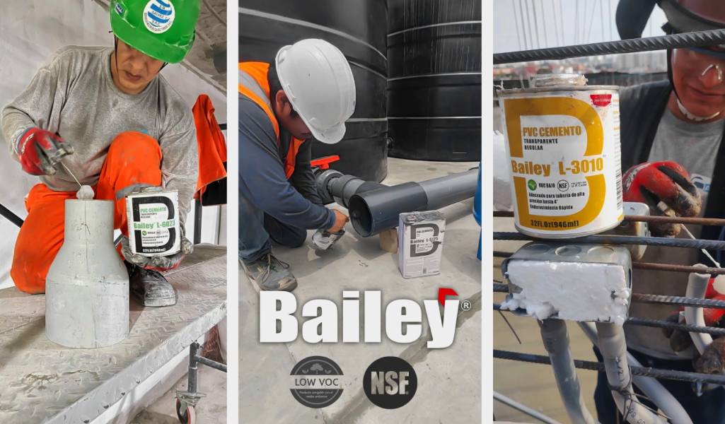 Bailey: Innovación y calidad en soldaduras para tuberías de PVC y CPVC