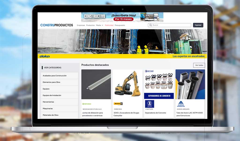 Construproductos: Plataforma Especializada en Productos para la Construcción