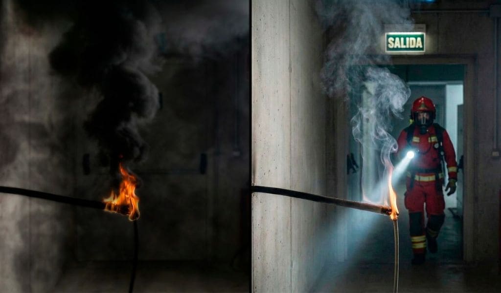 Menos humo, más tiempo: la innovación en cables que ayuda a los bomberos a proteger vidas
