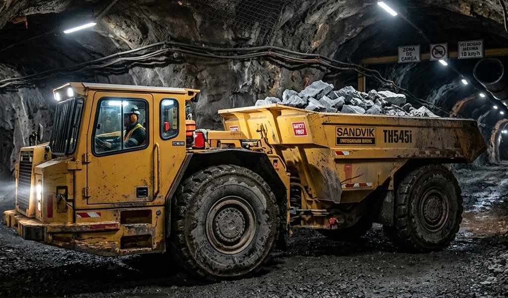 Camiones de bajo perfil para minería subterránea: eficiencia y seguridad en el transporte de material