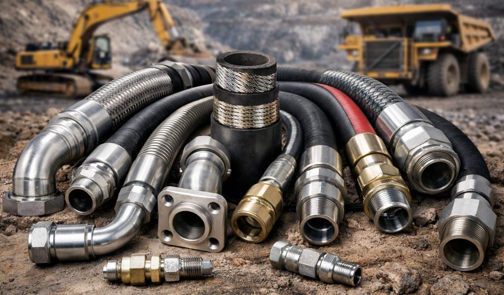 Tipos de mangueras hidráulicas para operaciones de alta presión en maquinaria industrial y minera