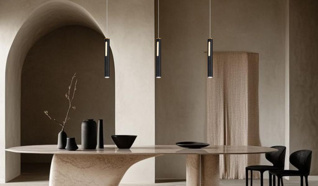 Iluminación que realza materiales y espacios