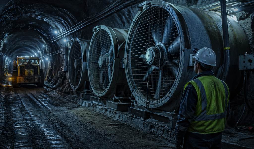 Eficiencia en sistemas de ventilación industrial en minería: estrategias para optimizar consumo energético y seguridad
