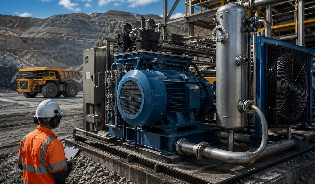 Optimización del rendimiento de compresores industriales en minería: eficiencia energética y confiabilidad operativa