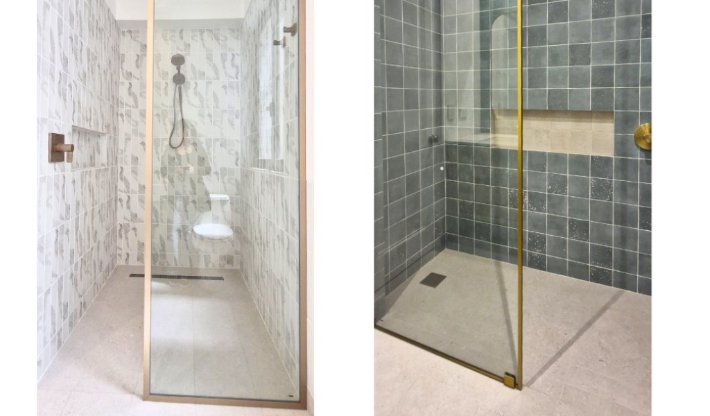 Baños modernos con duchas abiertas