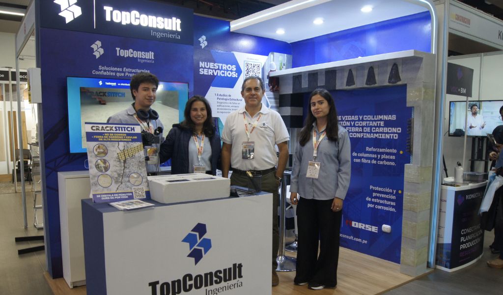 TOP CONSULT Ingeniería destacó en EXPOCONSTRUCTIVO soluciones innovadoras para el reforzamiento estructural