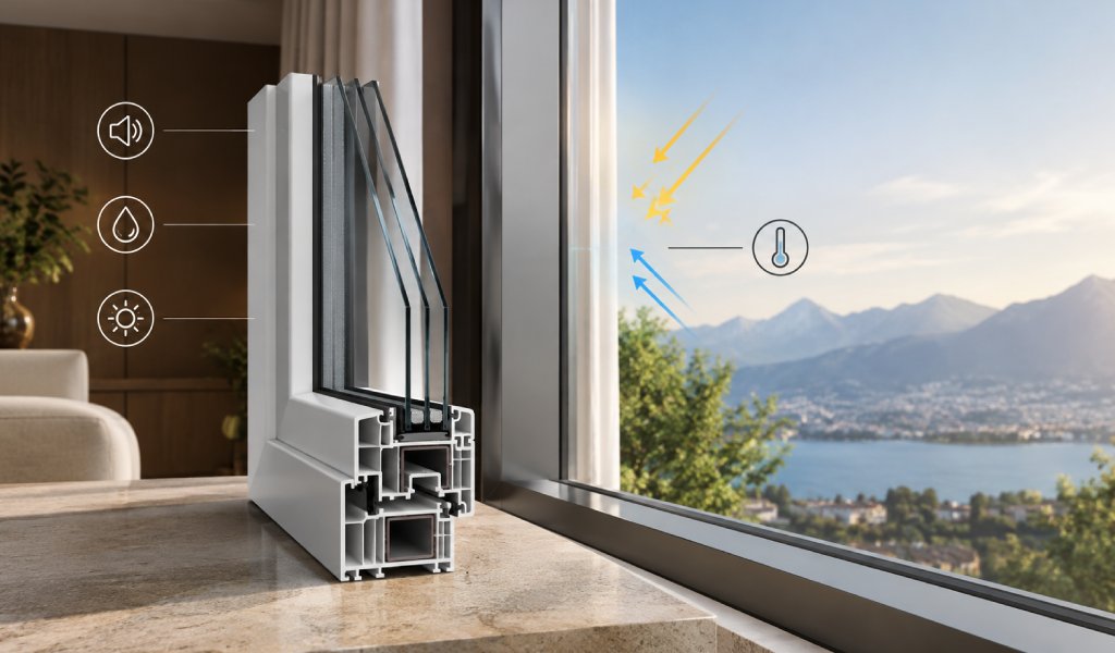 PVC europeo: resistencia y aislamiento para ventanas