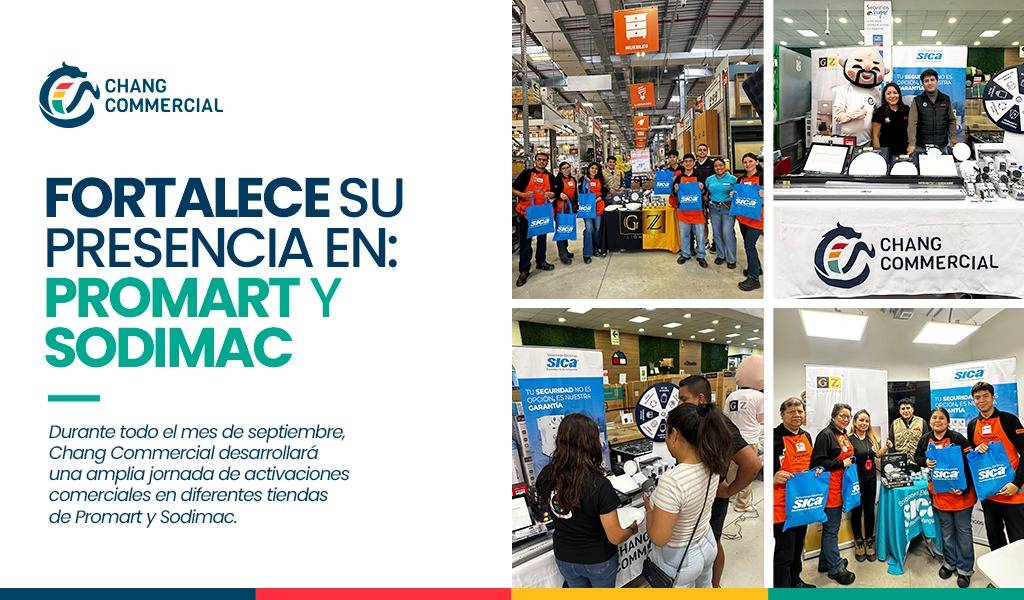 Chang Commercial fortalece su presencia en Promart y Sodimac con activaciones durante todo septiembre