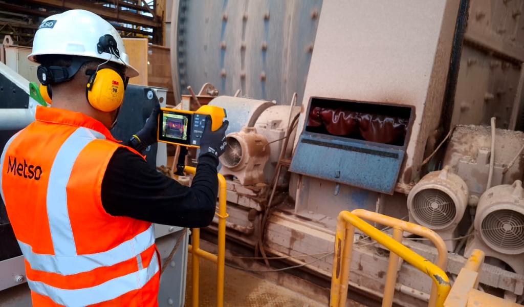 Metso implementa servicio DGI y reduce tiempo de inspección integral en corona de molino SAG