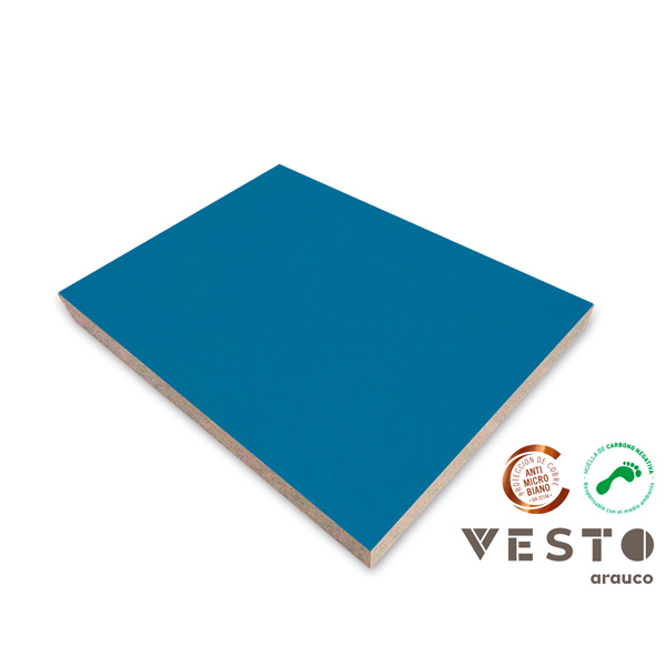 víctima Compulsión chatarra Melamina Vesto - Unicolor - Azul lago 18 mm - Textura: Frost | ARAUCO PERÚ  | Arquiproductos