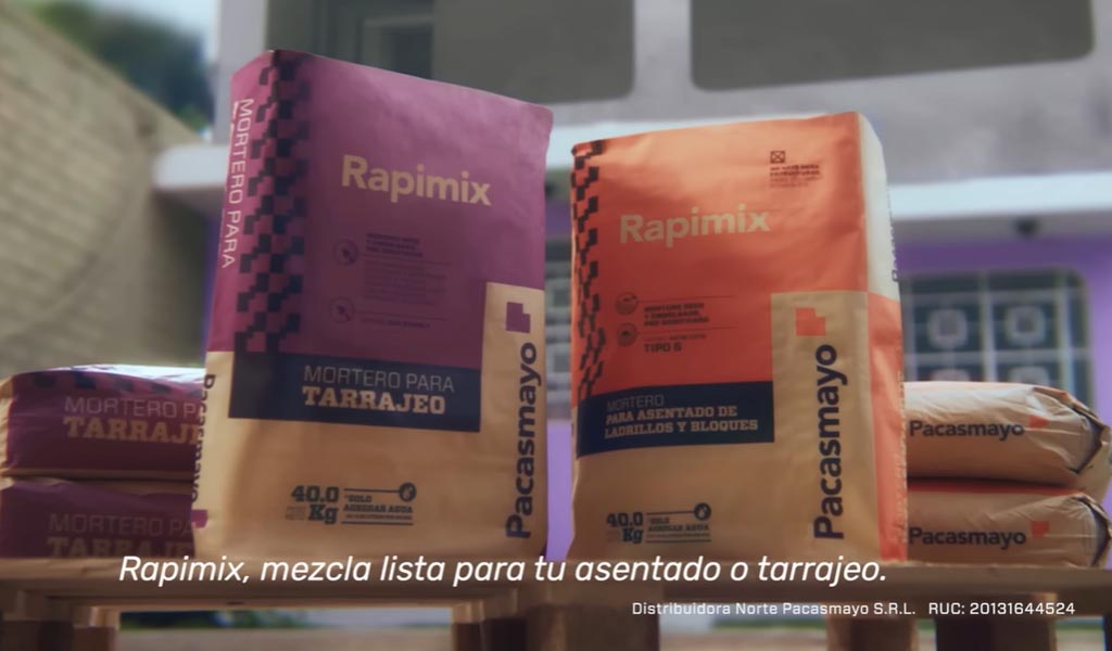 LLEGÓ MORTERO RAPIMIX, SIEMPRE LISTO - CON LA CALIDAD DE PACASMAYO