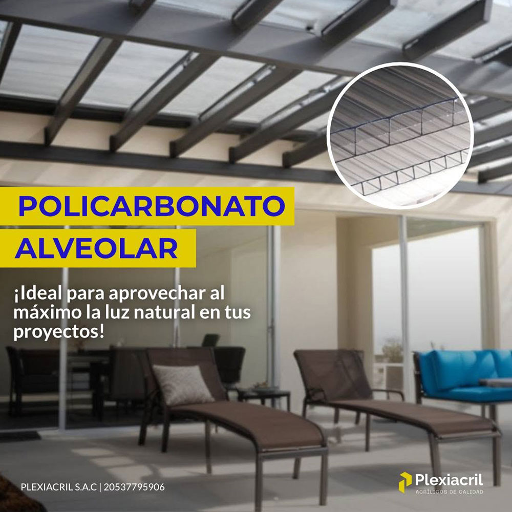 Techos para terrazas — Policarbonato Alveolar y Sólido