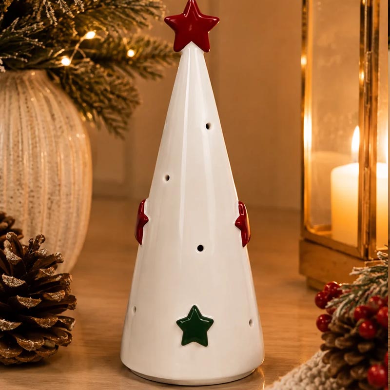 Pino Navideño Cerámico con Luz