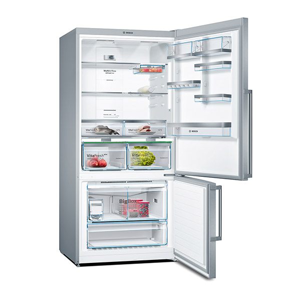 Serie | 6 Frigorífico combinado de libre instalación 186 x 86 cm Acero inoxidable anithuellas KGN86AI40B