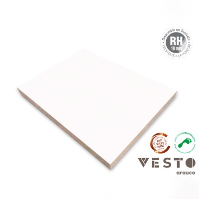 Melamina Vesto - Unicolor - Blanco 18mm - Textura: Frost