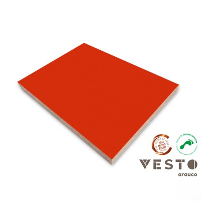 Melamina Vesto - Unicolor - Rojo 18 mm - Textura: Frost