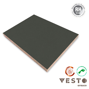Melamina Vesto - Unicolor - Grafito 18 mm - Textura: Frost