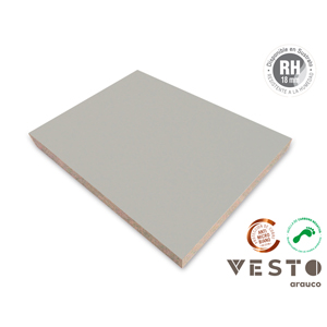 Melamina Vesto - Unicolor - Gris Humo 18 mm - Textura: Frost