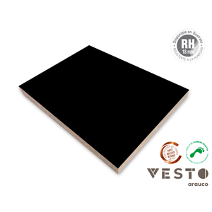 Melamina Vesto - Unicolor - Negro 18 mm - Textura: Frost