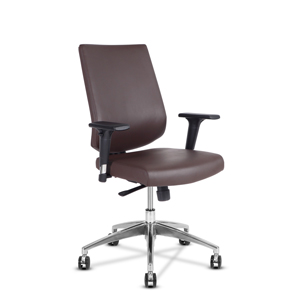 SILLA DE CUERO BELLINI 2A BROWN