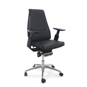 SILLA DE CUERO COMFORT 2C BLACK