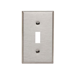84001 Placa simple p/interruptor de acero LEVITON