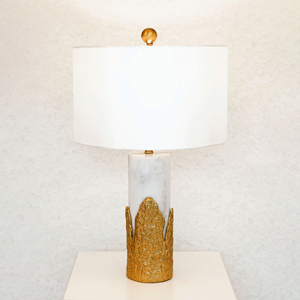 Lámpara de mesa mármol y bronce