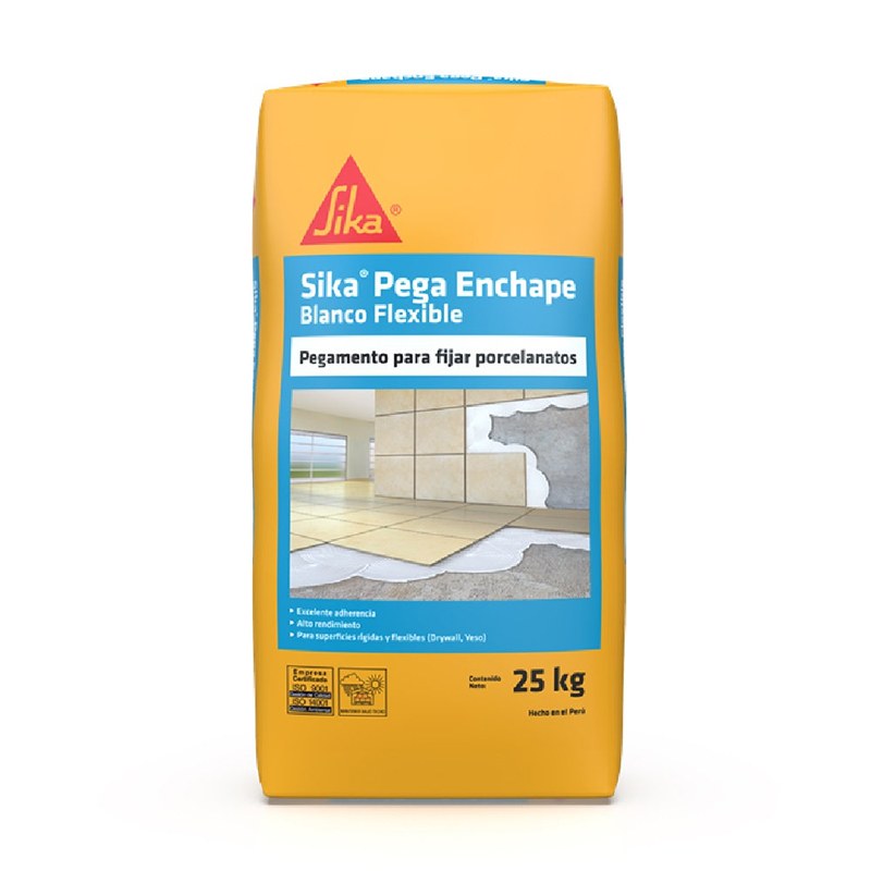 Pegamento Sika® Pega Enchape Blanco Flexible x 25kg