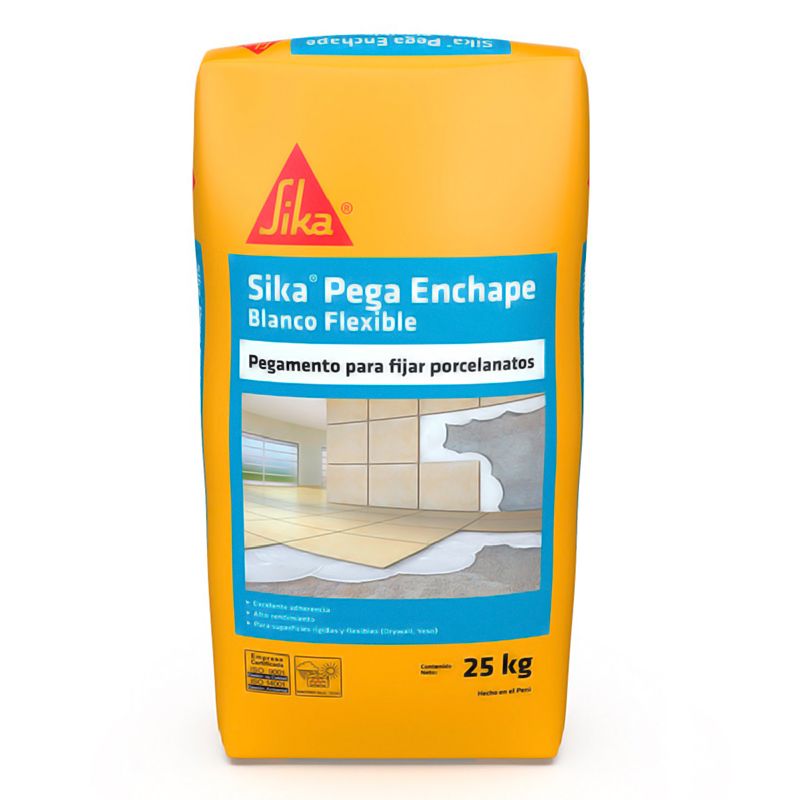 Pegamento Sika® Pega Enchape Blanco Flexible x 25kg