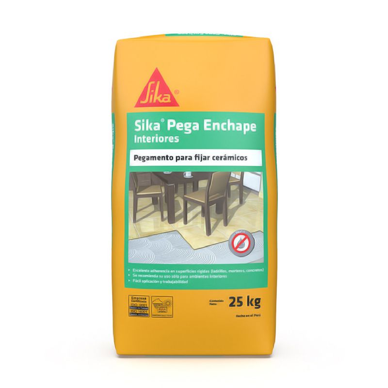 Pegamento Sika® Pega Enchape Interiores x 25kg