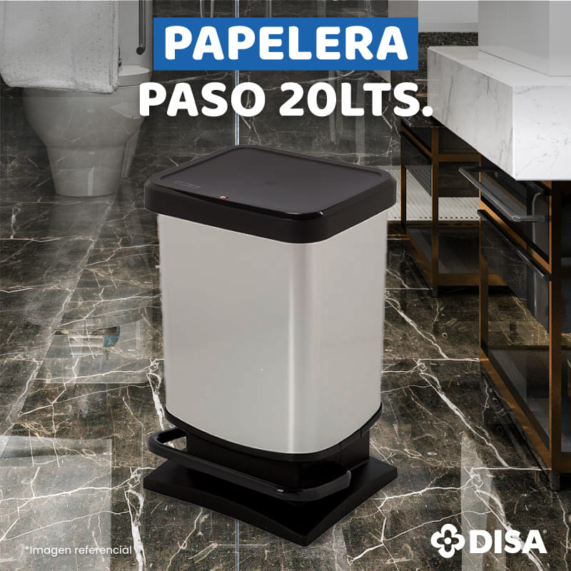 PAPELERA CON PEDAL PASO 20 LTS