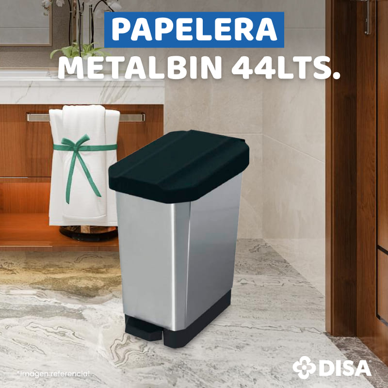 PAPELERA CON PEDAL METALBIN 44 LTS