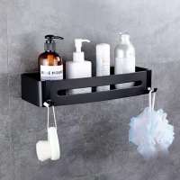 Repisa organizadora rectangular con percheros