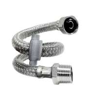 Tubos de abasto de acero inoxidable reforzado para lavatorio y lavadero ½”x1/2”x60cm M-H