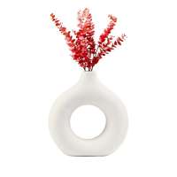 Florero circular de plástico para decoración