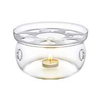 Base calentador para tetera de vidrio con soporte para vela