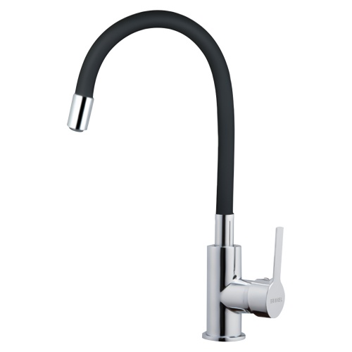 Mezcladora Monocomando flexible negra para lavadero Brikkel Springs