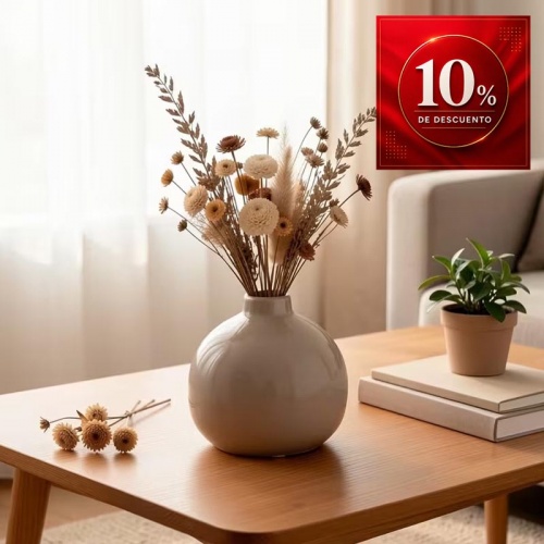 Jarrón Decorativo de Cerámica Estilo Nórdico Minimalista
